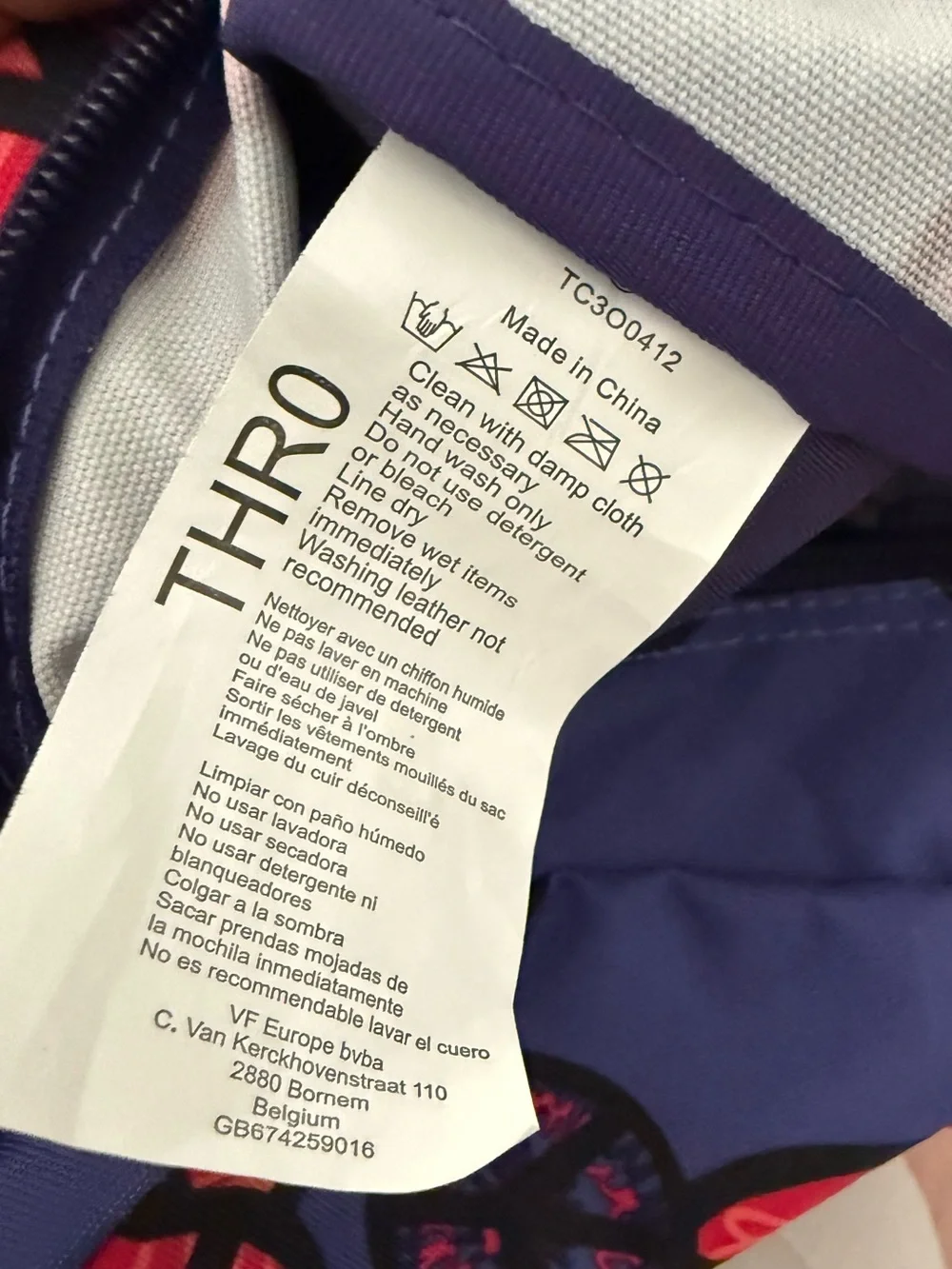 Jansport Purple Peace Sign Backpack
